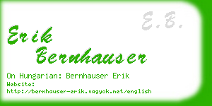 erik bernhauser business card